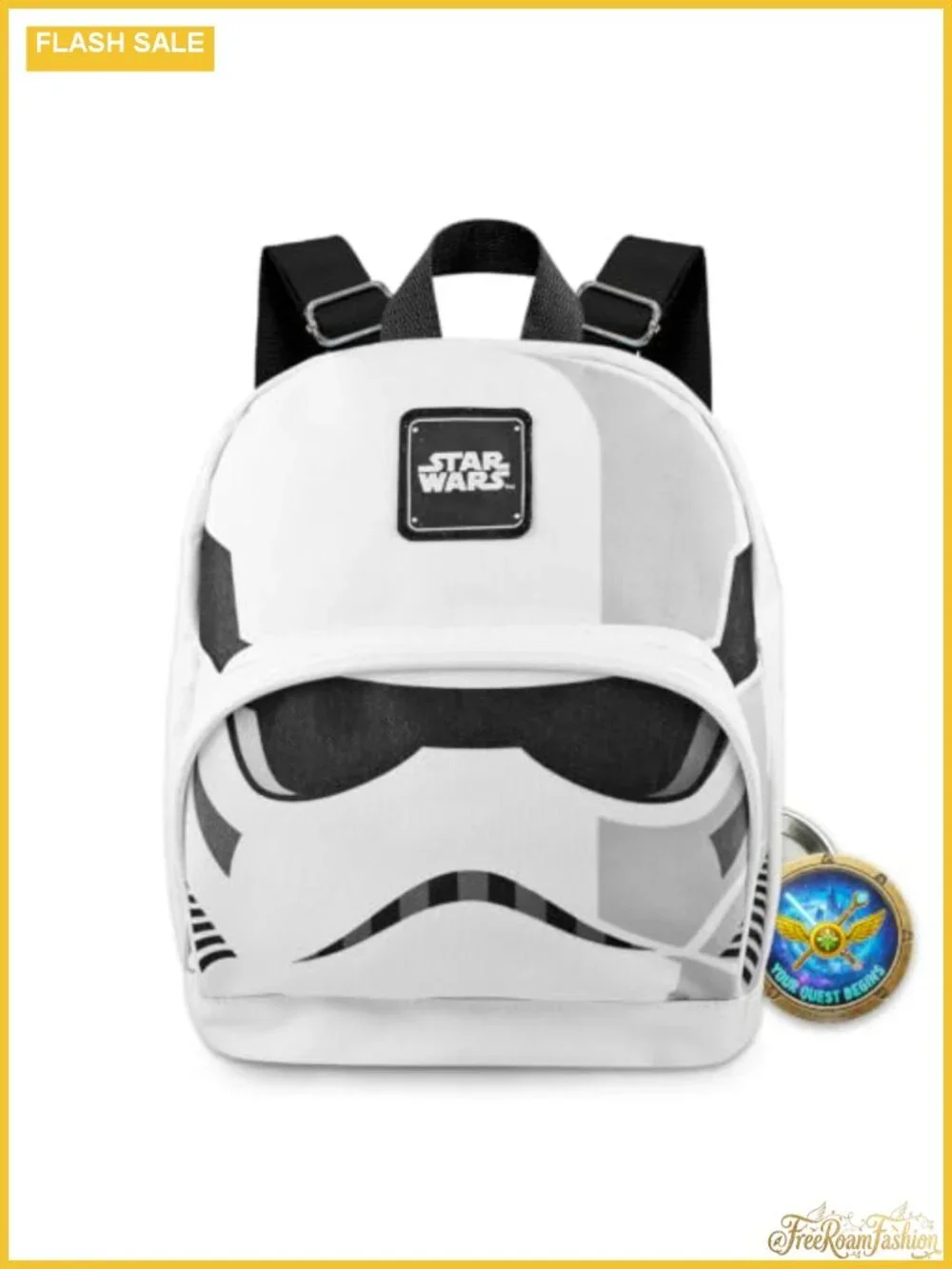 Canvas Mini Backpack with Front Pocket and Bookmark